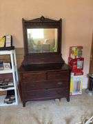 19D x 43L x 74H dresser with mirror