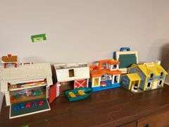 5 Fisher Price toys, NO figures, letters for barn