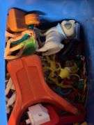 Tote of various toys from the 90's ish