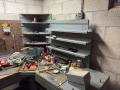 All tools on benchtop EXCLUDING VISE-bits, washers, torch, metal product drawers, torque wrench, etc