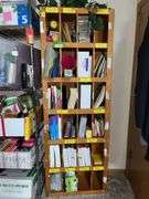 13D x 26L x 72H pine cubbies for teacher mail boxes, full of educational materials