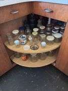 Lazy susan of vases and jars