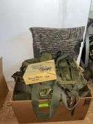 Canteens, seats, buckles, bags, etc