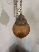 Retro swag lamp 8" globe and modern floor lamp