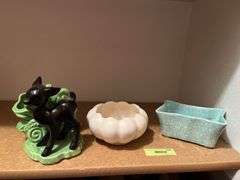 Three pieces of pottery-Shawnee, Red Wing and USA 1001