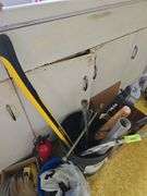 Axe, saw, loppers, crowbar, C clamps etc...
