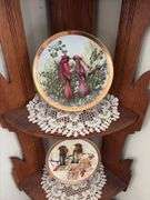 6 collector plates, most are birds Shelf not included