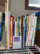 Metal shelf unit and instructional materials