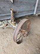 Wooden double box wagon on steel wheel gear 10.5' box