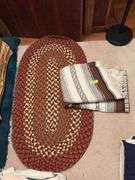 Southwestern style blanket and oval braided rug 28x48