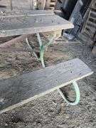 6' steel pipe leg picnic table