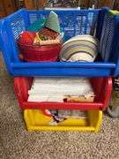 New lace, sewing notions and storage bins