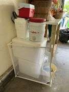 Styrofoam coolers, beverage coolers, bushel baskets, artifical flowers etc...