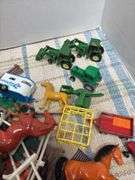 Bag of farm related toys