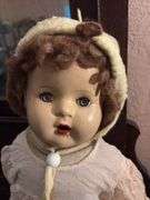 Old composition doll and clothing