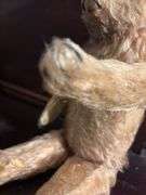 14” vintage mohair teddy bear, jointed and stitched nose, mouth, hands and feet