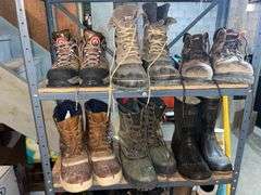 9 pr of outdoor boots size 8 ???