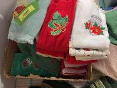 Christmas and holiday towels, all appear to be new