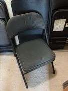 Black sq card table and 3 chairs