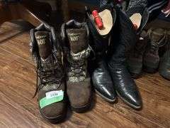 Mens Lacrosse 1600 hunting boots (13) and mens black cowboy boots (12 EE)