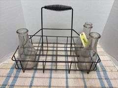 8 bottle carrier with 3 milk bottles