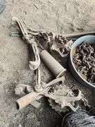 Log chains, chain come a longs, rail car mover head