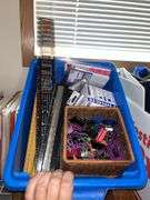 Educational materials, Avon products, candles and jars and a dresser drawer full of new kids unprinted Tee shirts