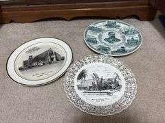 Johnson Brothers china, serving plates and platters, vases, local collector plates and more