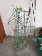 Tomato cages and flower garden fence
