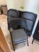 Black sq card table and 4 chairs