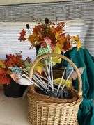 Styrofoam coolers, beverage coolers, bushel baskets, artifical flowers etc...