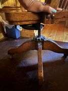 Antique solid oak desk chair