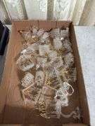 Glass tree ornaments and artificial tree w/ more ornaments
