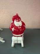 Vintage Plastic Santa and his 8 reindeer These are the really good ones!