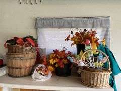 Styrofoam coolers, beverage coolers, bushel baskets, artifical flowers etc...