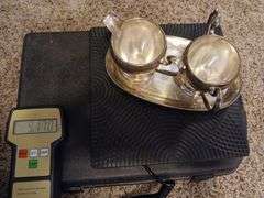 Sterling tray, cream and sugar 9.17 oz