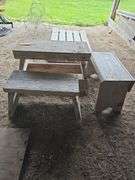 3 homemade 2x benches