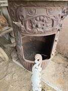 Old pot belly stove for parts