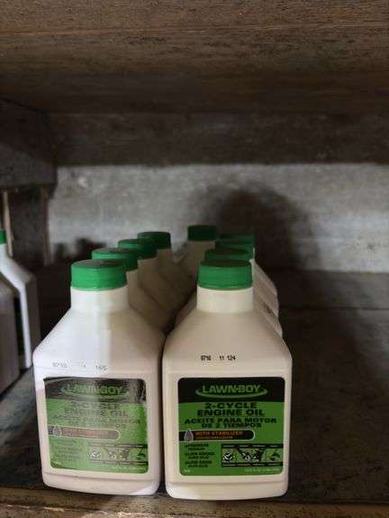 (9) 8oz bottles Lawn Boy 2 cycle engine oil w stabilizer image