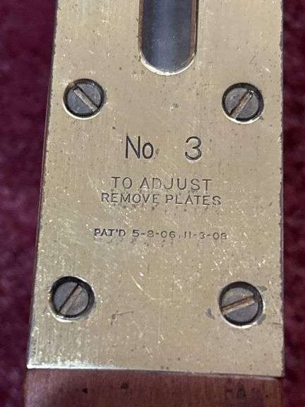 Wooden pulley and Stanley No.3 wood and brass 26” level