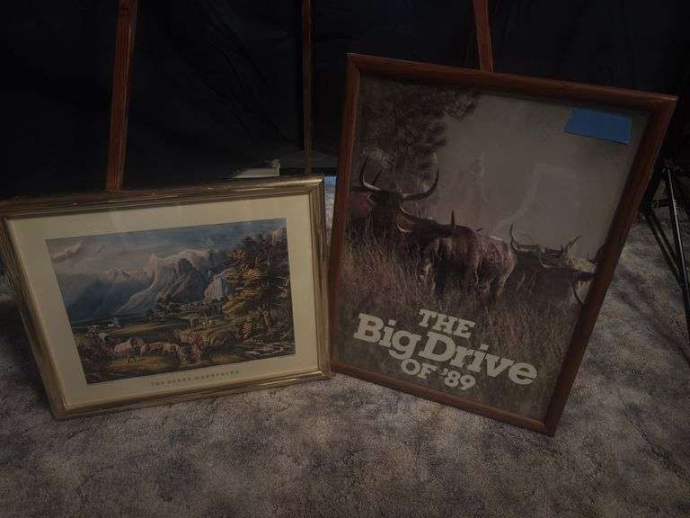 The big drive of 89 framed poster and the Rocky Mountains framed picture image