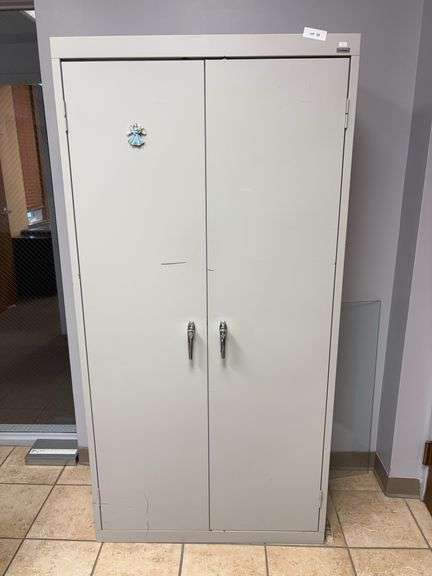 Sandusky metal storage cabinet 36x18x71 with key image
