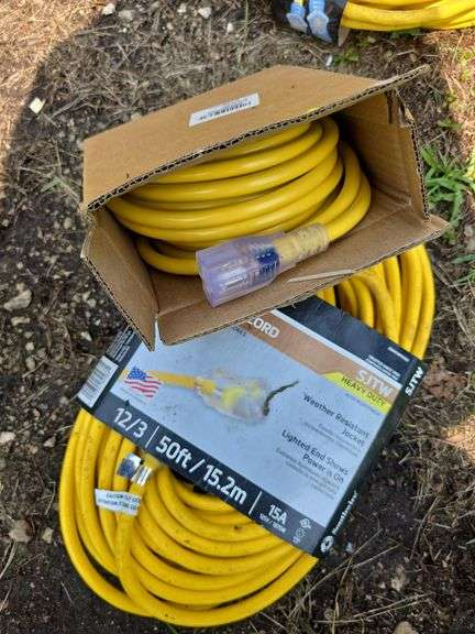 50’ outdoor cord and 25’ extension cord, new image