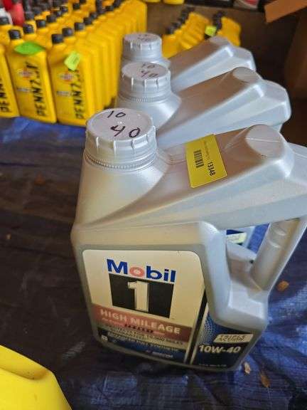 (3) 5qt jugs Mobil 10-40 oil image