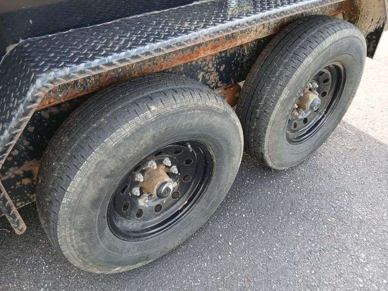 2020 H&H 6 x 16 dump trailer, 14000#, roll tarp, loading ramps. WIRE TRANSFER REQUIRED
