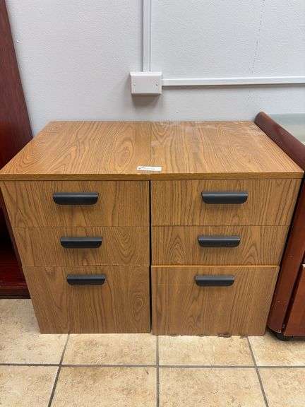Two pedestal bases with drawers on glides 16x20x25 each image