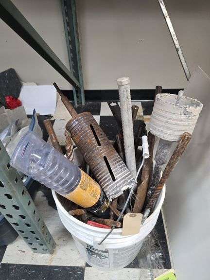 Bucket of core bits, rotary hammer attachments etc... image