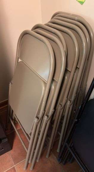 8 metal folding chairs image
