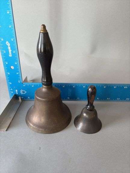 Pair school bells, 4” and 8” tall image