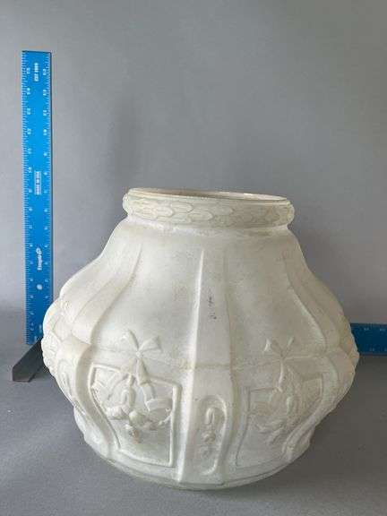 Unique frosted glass shade 10" bottom and 6.5" top image